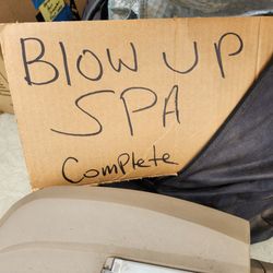 Blow up spa complete with chemicals