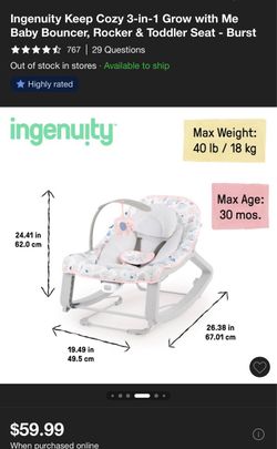 3 in 1 bouncer rocker and toddler seat
