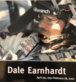 Dale Earnhardt plaque and book