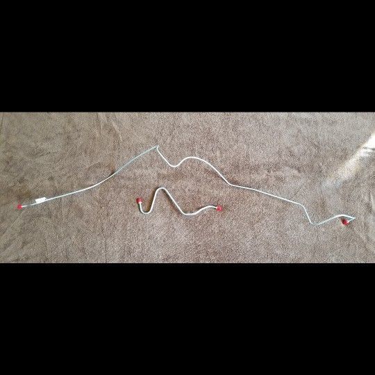 (2) steel brake lines for 1966 'A' body cars with standard drum brakes