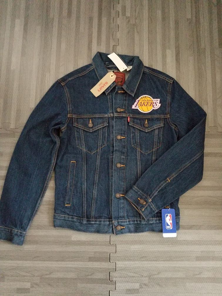 Levi's NBA Los Angeles Lakers Denim Trucker Mens Jacket Sz S, M & XL