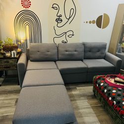 🌟 For Sale: Rubik III 3-Seater Sofa + 2 Ottomans – Excellent Condition! 🌟