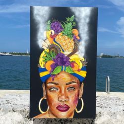 5ft X 3ft Painting Of 420 Rihanna Miami Florida