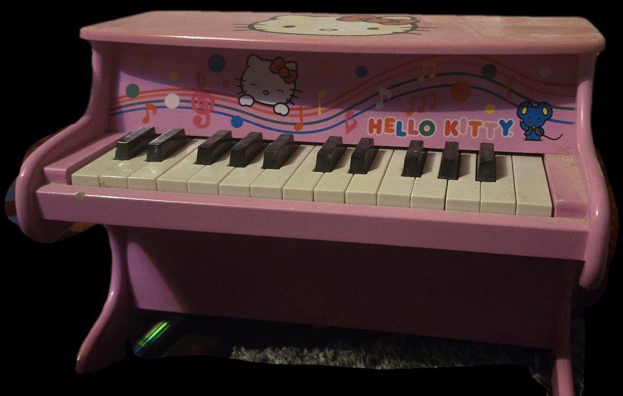 Kids Wooden Piano Helo Kitty