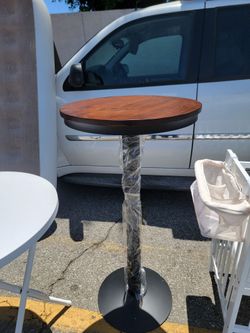 Round bar table.