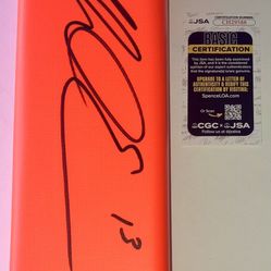 MIKE EVANS SIGNED AUTOGRAPHED TAMPA BAY BUCCANEERS F/S TOUCHDOWN PYLON JSA COA!
