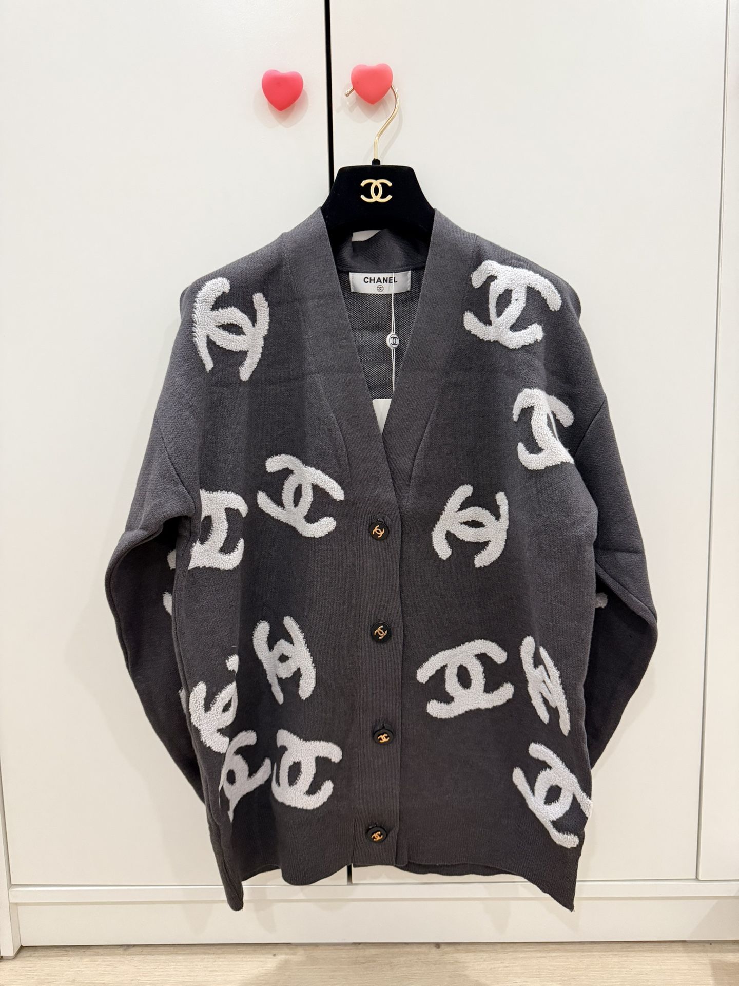 Brand new VIP Logo Cardigan Grey