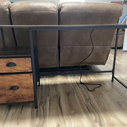 55” Rustic Brown Computer Desk