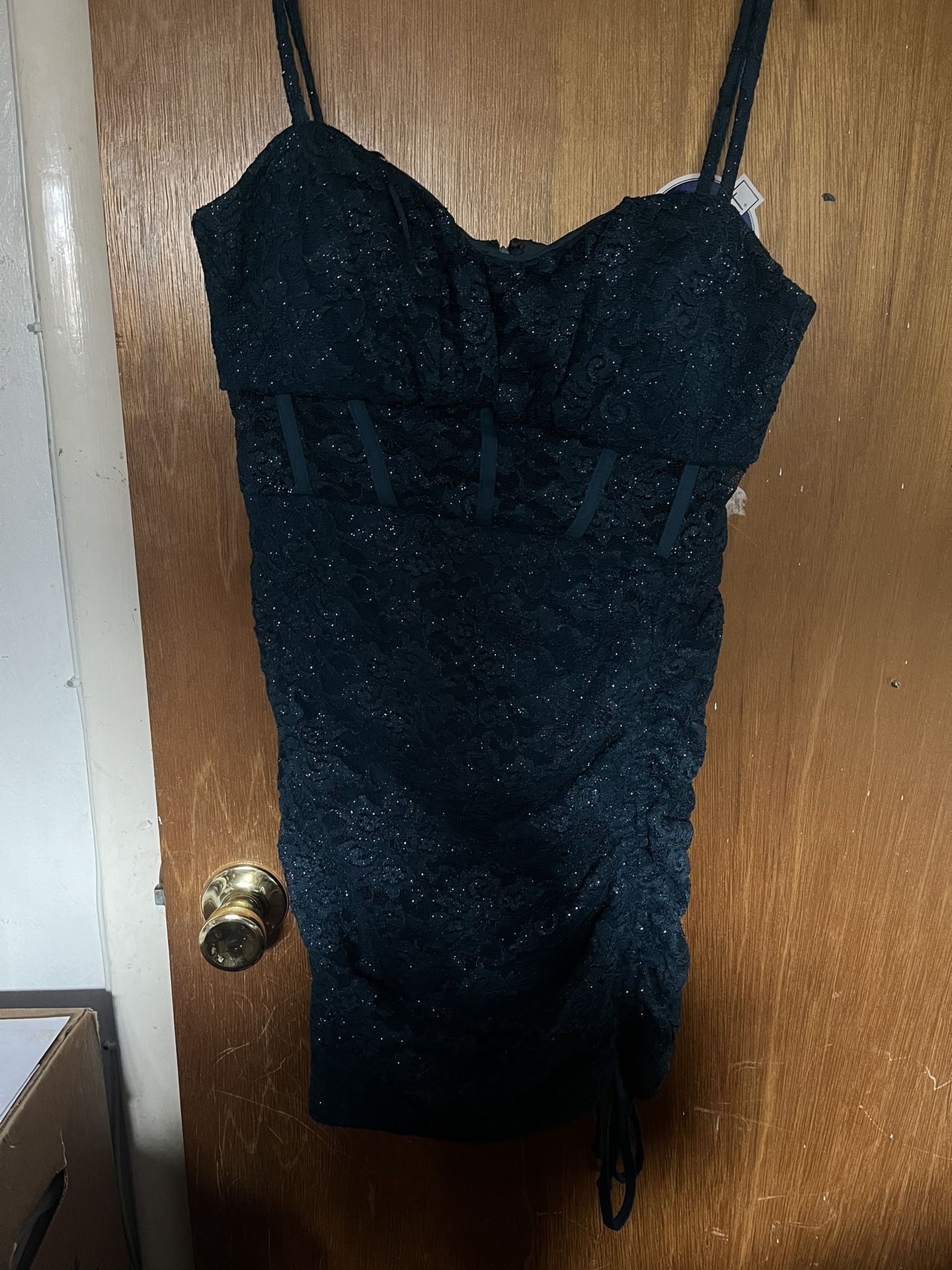 Turquoise Morgan & Co. B. Darlin Glitter Cocktail Dress