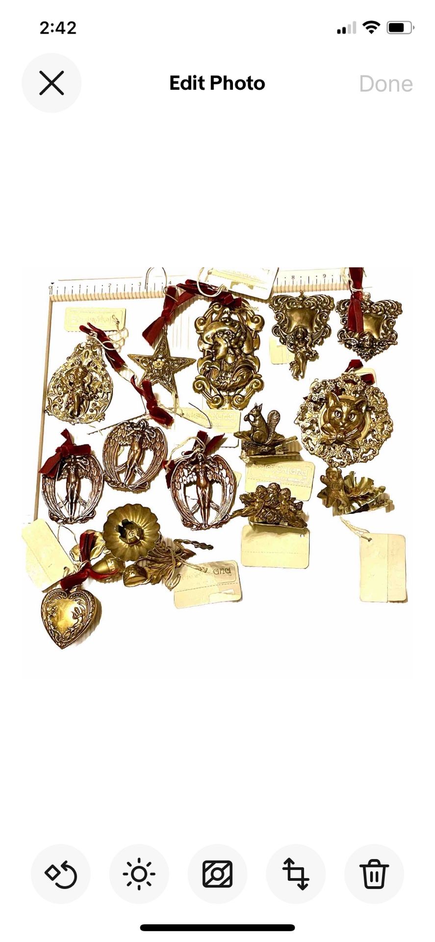 Lot Of 14 Alloy Ornaments