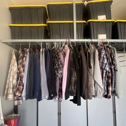 Western large and XL snap button short long sleeves