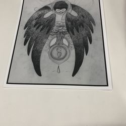 Grayscale Unique Owl Art Print Artist Unknown