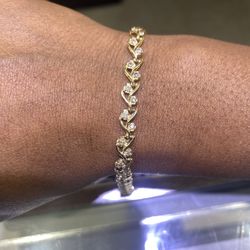 Diamond Flower Bracelet 10kt YG