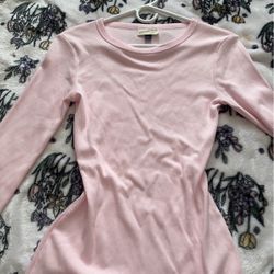 Pink Long Sleeve Dress