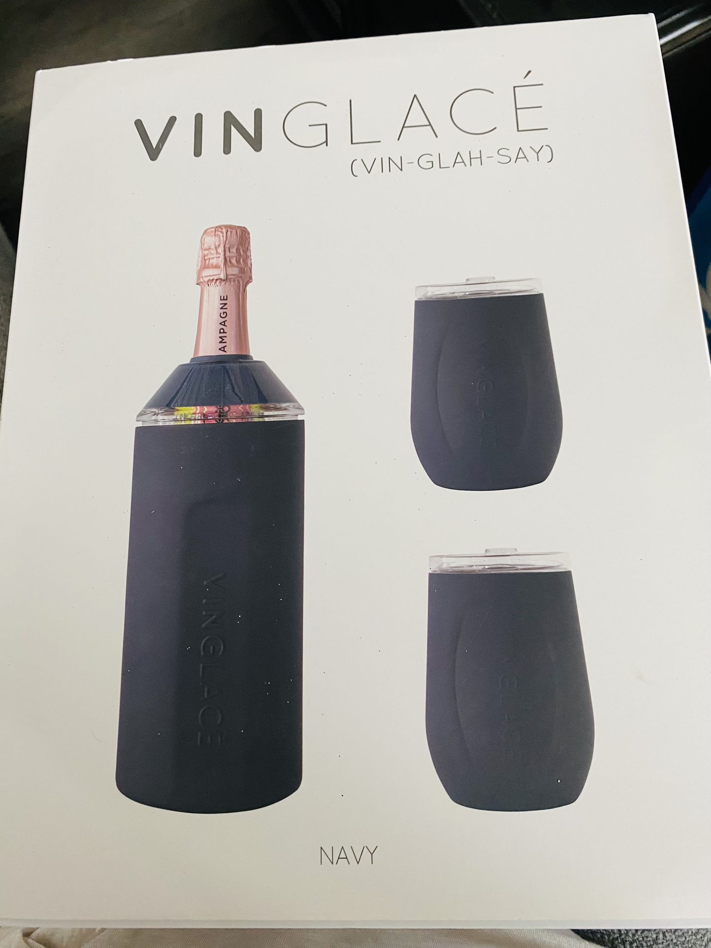 Vinglace Wine Bottle Chiller & Tumbler Gift Set In Green
