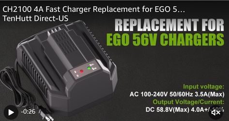 EGO POWER CHARGER CH2100 BATTERY 3 available ( discounted if purchase multiples/ SEE BELOW PRICING)