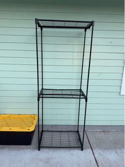 Black Metal Storage Shelf Rack 3-Tier