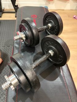 Adjustable Cast Iron Dumbbell Set