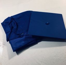 Blue Graduation Cap and Gown Set