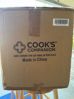 Cook's Companion 5.8Qt Manual Air Fryer Black