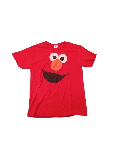 Fruit of the Loom Red Sesame Street- Big Elmo Face T-Shirt Size M