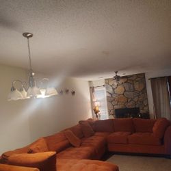 Burnt Orange Sectional 
