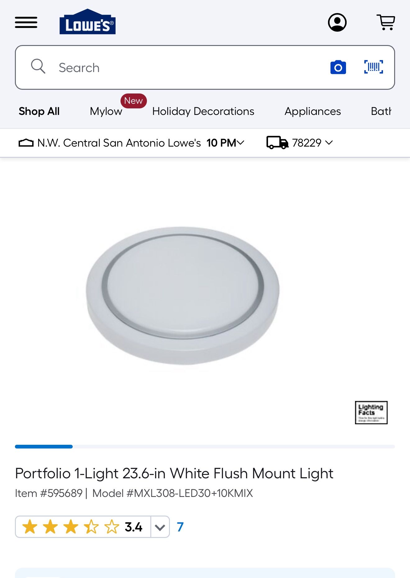 Flash Mount Light Fixture