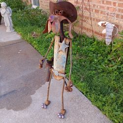 35" Heavy Duty  Antique Metal Handcrafted Art Yard Decoration 