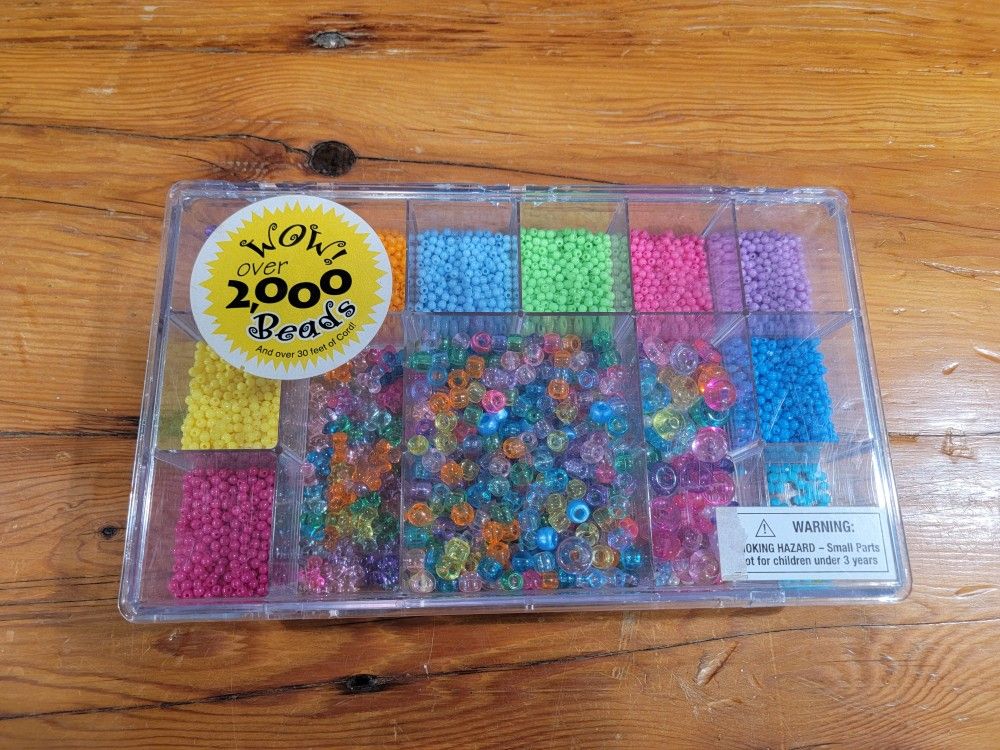 Mixed Lot of Beads For Crafts And Jewelry Making In Clear Divided Case