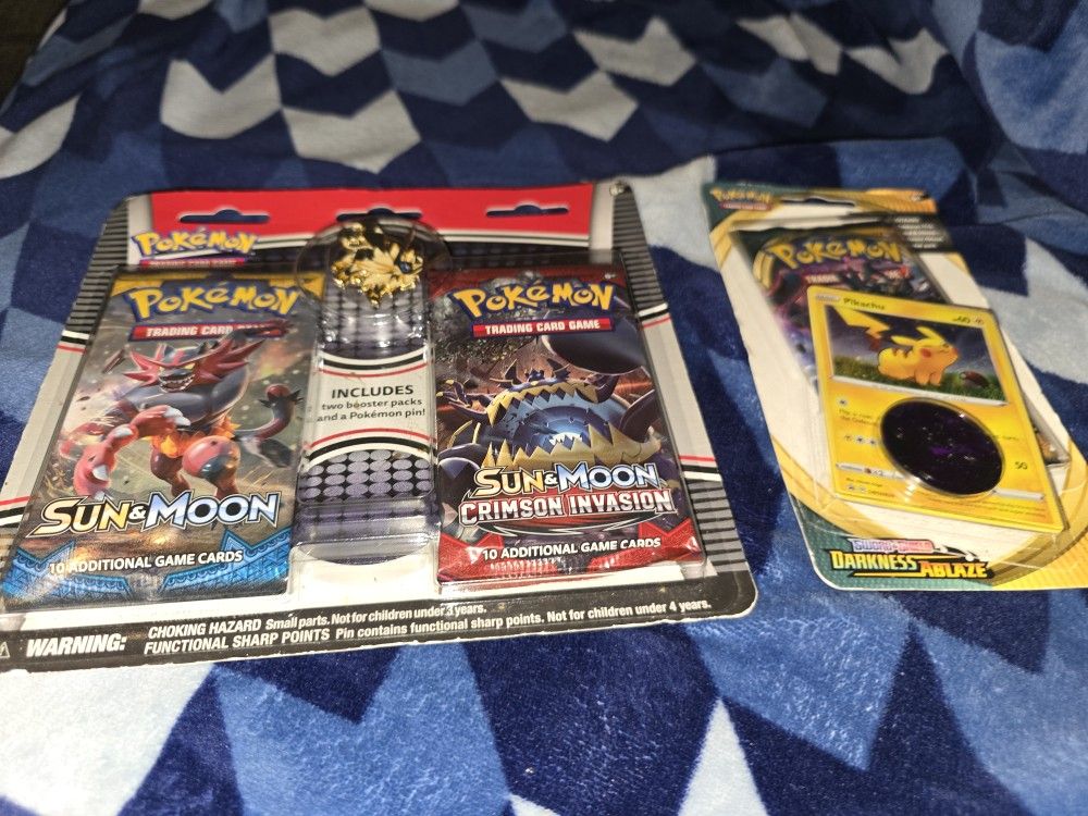 1 Pokemon TCG Booster Pack And Pin 1 Darkness Ablaze Pikachu