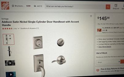 NEW Schlage Addison Door Handleset