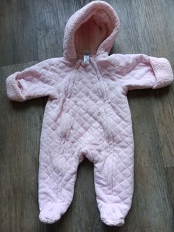 Infant Baby Bodysuit Sweater Onesie With Hood Size 6-9 Months 