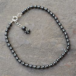 Beautiful Anklet Sterling-Silver Silver & Hematite Anklets for Women & Girls Now $29.99 To $25.99