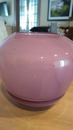 Handblown violet vase