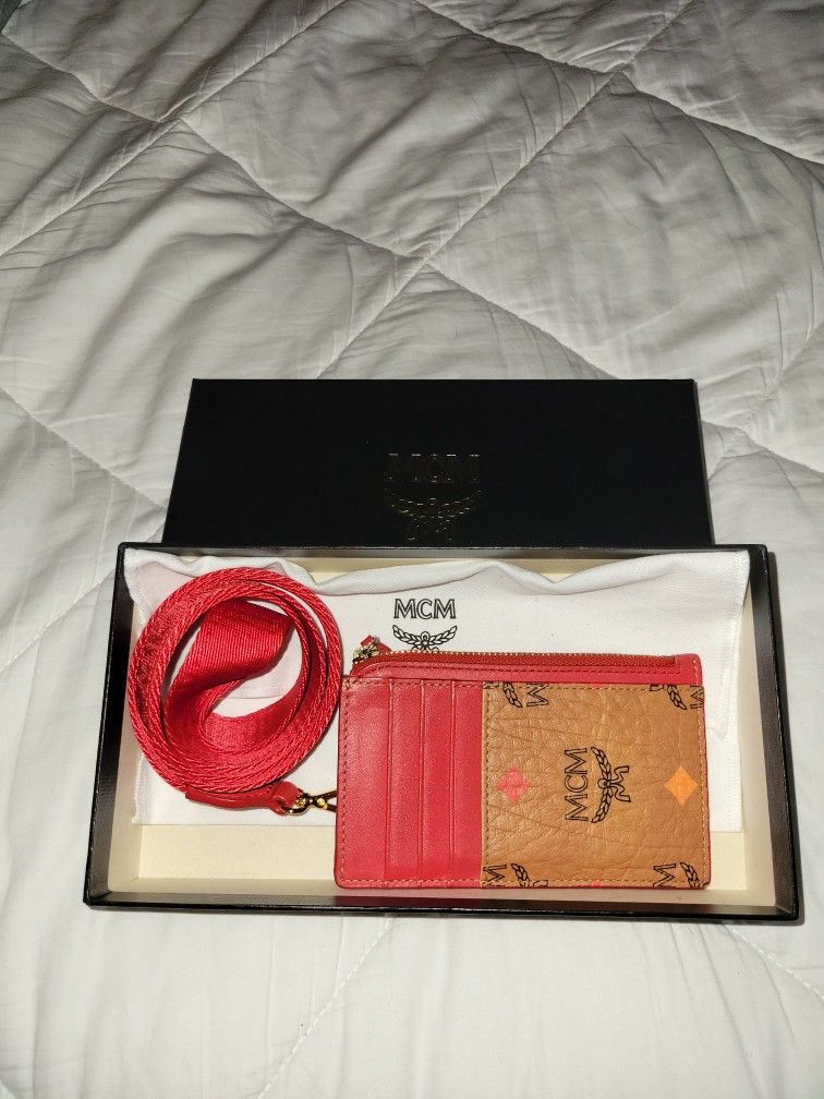Mcm Lanyard Card Holder Wallet