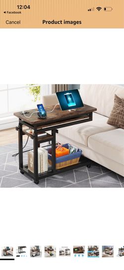 Height Adjustable C-Shaped Mobile Laptop Desk