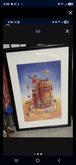 Vintage The Complete Far Side Lithograph 2001 26.5" X 39" Frame