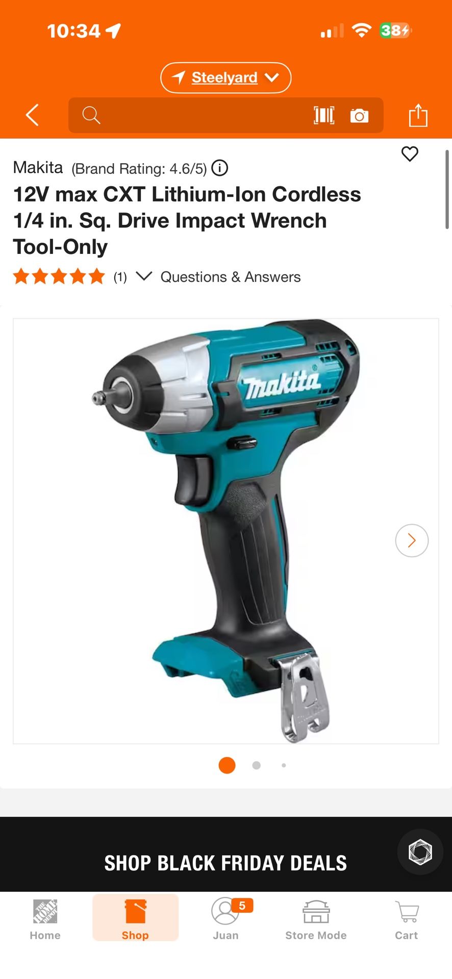 Makita 1/4 Impact (TOOL ONLY)