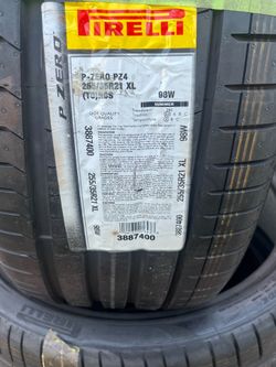 New Pirelli P-Zero PZ4 – 255/35R21 98W – SKU: (contact info removed) – $400 Each