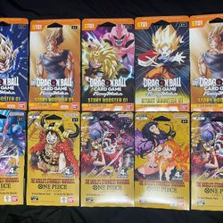 Dragon Ball Super St01 And One Piece OP17 Cards Bundle