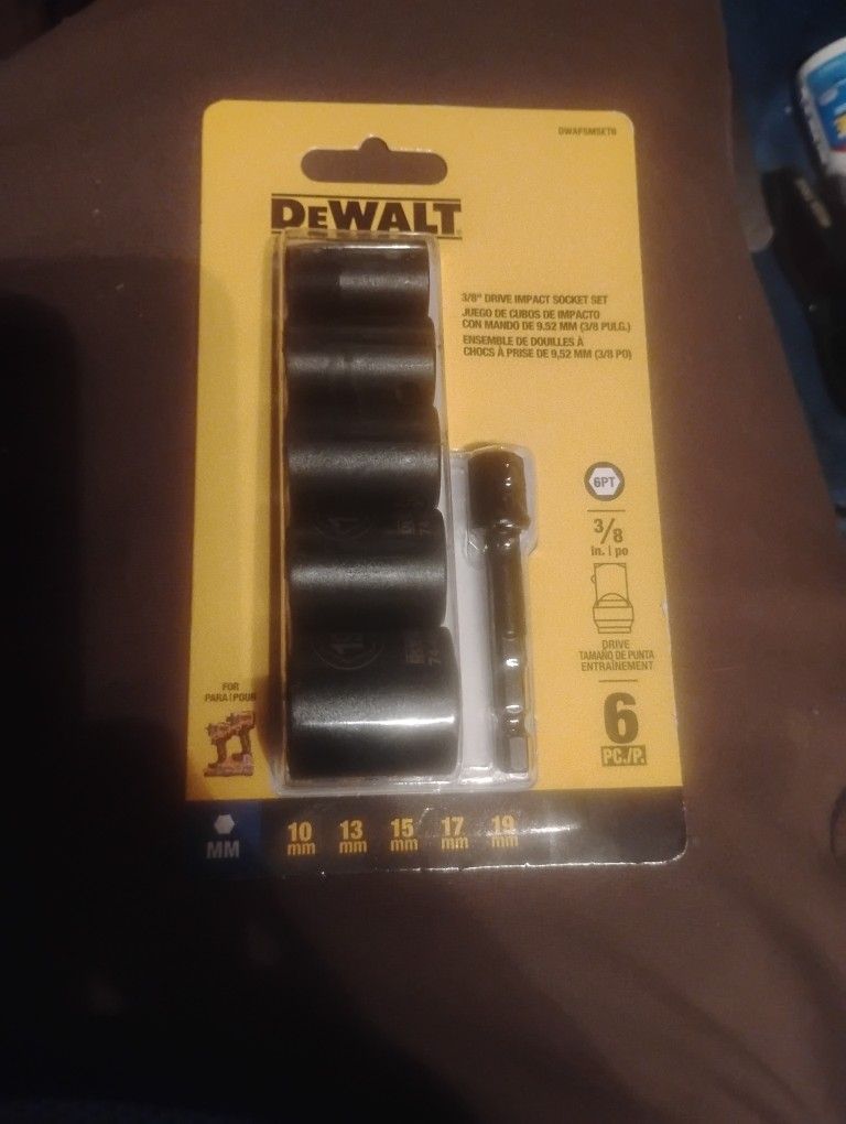 DeWalt 6 Piece Impact Socket Set 