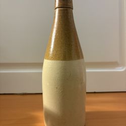 Antique Pottery Stoneware Ginger Beer Bottle Cone Top Two Tone