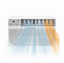 10,000 BTU (DOE) 230V Through-the-Wall Air Conditioner Cools 450 sq. ft. with Supplemental Heating in White
