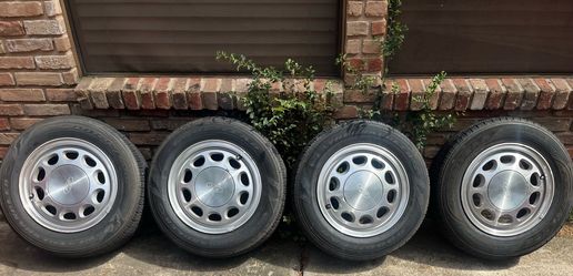 4x108 BP, 15’s, NICE Tires! Bullet Hole Foxbody Mustang Wheels, $275 FIRM.  A couple have a little bit of easy to fix curb rash(they all drive perfect