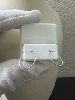16mm - 925 Sterling Silver Hoops Earrings
