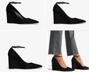 Size 8 Ankle Strap Wedge Pumps