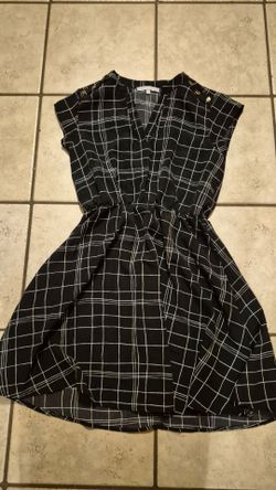 Sweet Rain Black and White Grid Print Dress Size M. Summer dress