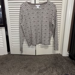 Halston Heritage Diamond Patterned Sweater 