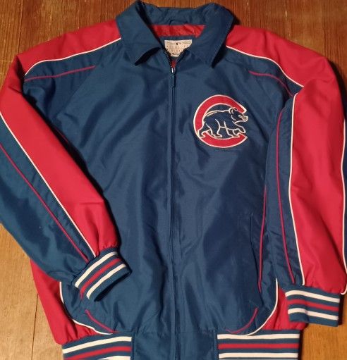 Chicago Cubs Coat Jacket Men's Size Medium Stitched Long Sleeve