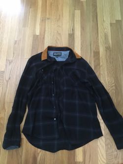 Flannel with corduroy collar